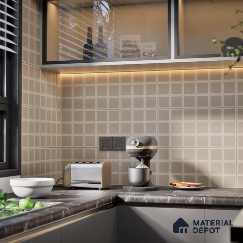 Moroccan Floor & Wall Tile TL 06044 B Doric Dusty Decor 200 x 200 mm Vitrified Matte Finish - 9 mm | Ideal For Living Room, Bathroom, Kitchen | 2 mm Spacer is Mandatory | Please Expect a Slight Variation of Pattern