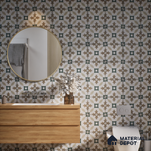 Subway Moroccan Wall & Floor Tile TL 05240 B Alpana Silvia Centros 8 x 8 inch Vitrified Matte Finish - 8 mm | Suitable for Accent / Feature Walls, Bathroom, Kitchen Wall & Backsplashes | Please Expect a Slight Variation of Pattern