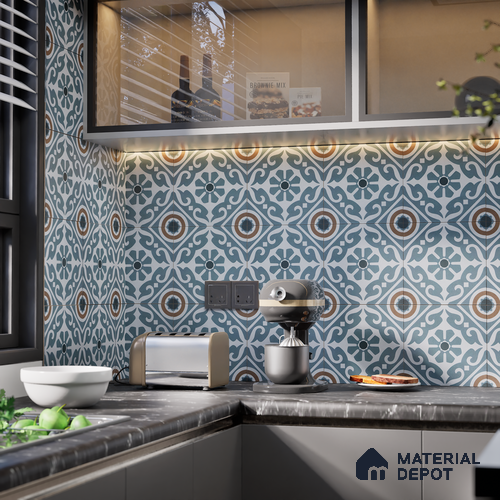Subway Moroccan Wall & Floor Tile TL 05241 Cuban Aspire Ash 8 x 8 inch Vitrified Matte Finish - 8 mm | Suitable for Accent / Feature Walls, Bathroom, Kitchen Wall & Backsplashes | Please Expect a Slight Variation of Pattern