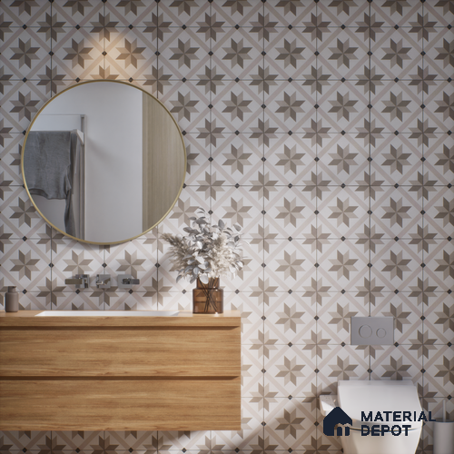 Subway Moroccan Wall & Floor Tile TL 05249 B El Greco Timeless Bruno 8 x 8 inch Vitrified Matte Finish - 8 mm | Suitable for Accent / Feature Walls, Bathroom, Kitchen Wall & Backsplashes | Please Expect a Slight Variation of Pattern