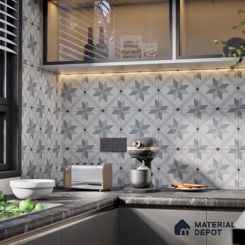Subway Moroccan Wall & Floor Tile TL 05249 El Greco Timeless Moonstone 8 x 8 inch Vitrified Matte Finish - 8 mm | Suitable for Accent / Feature Walls, Bathroom, Kitchen Wall & Backsplashes | Please Expect a Slight Variation of Pattern
