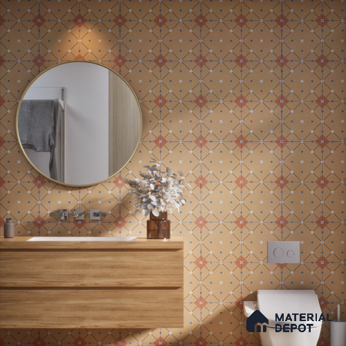 Subway Moroccan Wall & Floor Tile TL 05263 Linea Essence 8 x 8 inch Vitrified Matte Finish - 8 mm | Suitable for Accent / Feature Walls, Bathroom, Kitchen Wall & Backsplashes | Please Expect a Slight Variation of Pattern