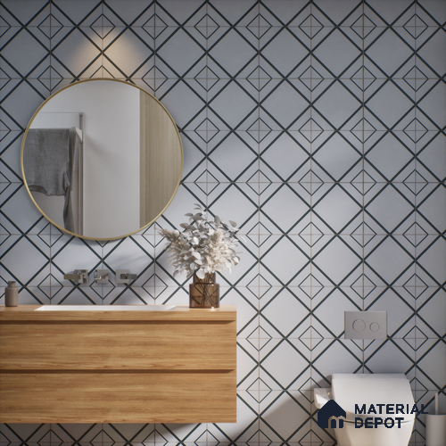 Subway Moroccan Wall & Floor Tile TL 05258 Natural Nexa 8 x 8 inch Vitrified Matte Finish - 8 mm | Suitable for Accent / Feature Walls, Bathroom, Kitchen Wall & Backsplashes | Please Expect a Slight Variation of Pattern
