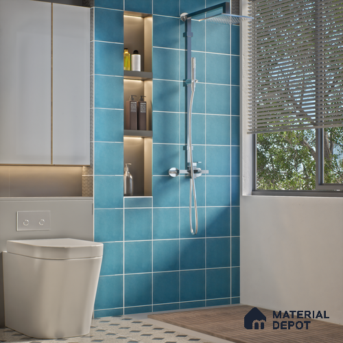 Subway Wall & Floor Tile TL 05262 B Solana Base 1 Nyra Naturale 8 x 8 inch Vitrified Matte Finish - 8 mm | Suitable for Accent / Feature Walls, Bathroom, Kitchen Wall & Backsplashes | Please Expect a Slight Variation of Pattern