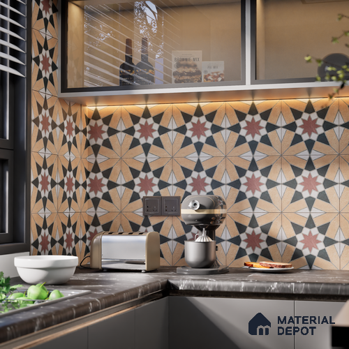 Subway Moroccan Wall & Floor Tile TL 05262 E Solana Exotic Emery Decor 8 x 8 inch Vitrified Matte Finish - 8 mm | Suitable for Accent / Feature Walls, Bathroom, Kitchen Wall & Backsplashes | Please Expect a Slight Variation of Pattern