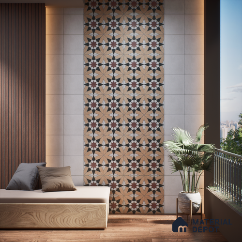 Subway Moroccan Wall & Floor Tile TL 05262 E Solana Exotic Emery Decor 8 x 8 inch Vitrified Matte Finish - 8 mm | Suitable for Accent / Feature Walls, Bathroom, Kitchen Wall & Backsplashes | Please Expect a Slight Variation of Pattern