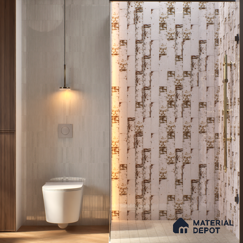 Subway Rustic Wall Tile TL 05229 B Shynist Rustic Mystix 12 x 3 inch Vitrified Glossy Finish - 8 mm | 16 Random Faces | Suitable for Accent / Feature Walls, Bathroom, Kitchen Wall & Backsplashes