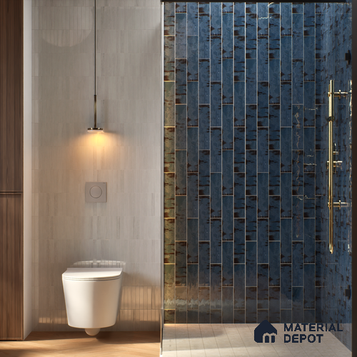 Subway Rustic Wall Tile TL 05229 Shynist Rustic Marvello 12 x 3 inch Vitrified Glossy Finish - 8 mm | 16 Random Faces | Suitable for Accent / Feature Walls, Bathroom, Kitchen Wall & Backsplashes