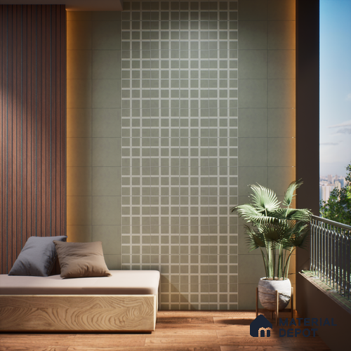 Moroccan Wall & Floor Tile TL 06047 B Doric Sage Decor 200 x 200 mm Vitrified Matte Finish - 9 mm | Ideal For Living Room, Bathroom, Kitchen | 2 mm Spacer is Mandatory | Please Expect a Slight Variation of Pattern