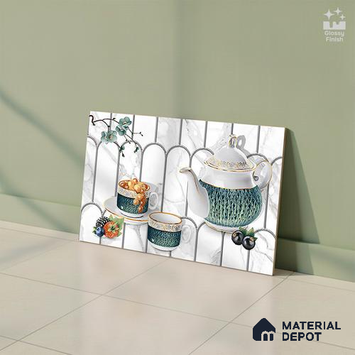 Patterned Tile TL 06242 C 5021 K1 18 x 12 inch Ceramic Glossy Finish - 7 mm
