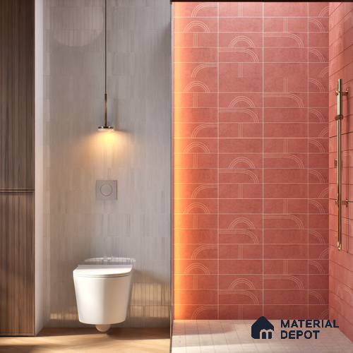 Subway Wall Tile TL 05978 B Opal Pinot Plain 225 x 75 mm Vitrified Matte Finish - 9 mm | Suitable For Bathroom, Kitchen | 2 mm Spacer is Mandatory