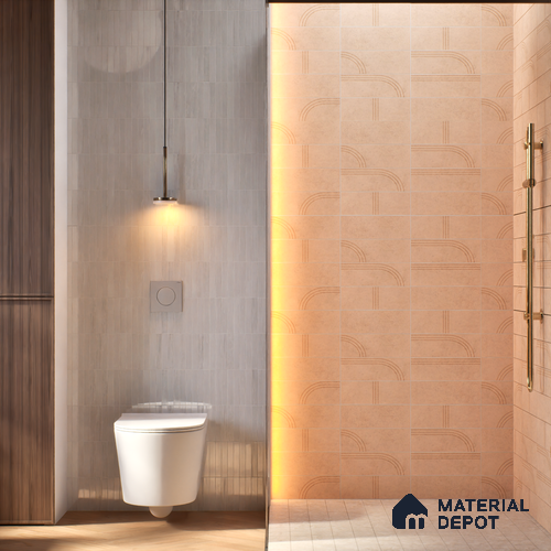 Subway Wall Tile TL 05980 B Opal Tan Plain 225 x 75 mm Vitrified Matte Finish - 9 mm | Suitable For Bathroom, Kitchen | 2 mm Spacer is Mandatory