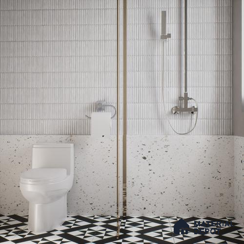 Subway Wall Tile TL 05850 F Tones Ivory Gleam 2 ft x 1 ft Ceramic Glossy Finish - 9 mm | Suitable for Bathroom, Kitchen & Backsplashes | Please Expect a Slight Variation of Pattern