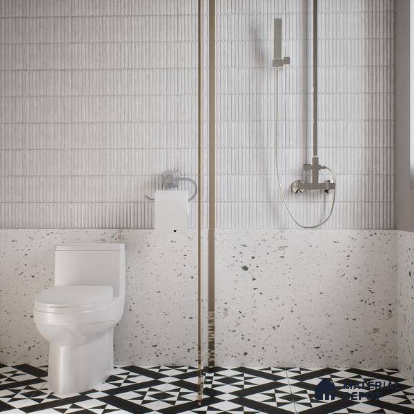 Subway Wall Tile TL 05850 F Tones Ivory Gleam 2 ft x 1 ft Ceramic Glossy Finish - 9 mm | Suitable for Bathroom, Kitchen & Backsplashes | Please Expect a Slight Variation of Pattern