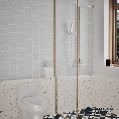 Subway Wall Tile TL 05849 B Tones Azure Dream 2 ft x 1 ft Ceramic Matte Finish - 9 mm | Suitable for Bathroom, Kitchen & Backsplashes | Please Expect a Slight Variation of Pattern