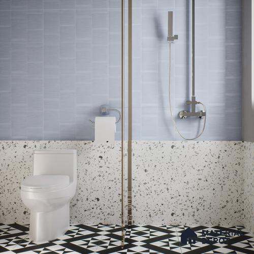 Subway Wall Tile TL 05849 E Tones Sapphire Wave 2 ft x 1 ft Ceramic Matte Finish - 9 mm | Suitable for Bathroom, Kitchen & Backsplashes | Please Expect a Slight Variation of Pattern