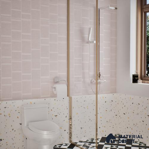 Subway Wall Tile TL 05849 Tones Stone Whisper 2 ft x 1 ft Ceramic Matte Finish - 9 mm | Suitable for Bathroom, Kitchen & Backsplashes | Please Expect a Slight Variation of Pattern