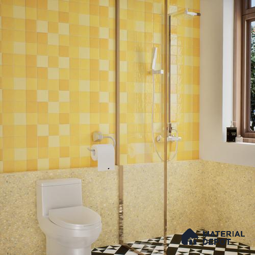 Subway Wall Tile TL 05848 B Tones Toffee Delight 2 ft x 1 ft Ceramic Glossy Finish - 9 mm | Suitable for Bathroom, Kitchen & Backsplashes | Please Expect a Slight Variation of Pattern
