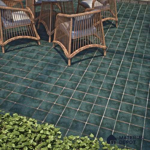 Subway Wall & Floor Tile TL 05261 B Heritage Square Blackstone Bruno 8 x 8 inch Vitrified Matte Finish - 11 mm | 30 Random Faces | Suitable for Accent / Feature Walls, Bathroom, Kitchen Wall & Backsplashes | Please Expect a Slight Variation of Pattern