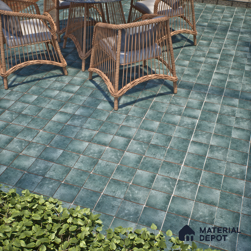 Subway Wall & Floor Tile TL 05261 Heritage Square Silver Smoke 8 x 8 inch Vitrified Matte Finish - 11 mm | 30 Random Faces | Suitable for Accent / Feature Walls, Bathroom, Kitchen Wall & Backsplashes | Please Expect a Slight Variation of Pattern