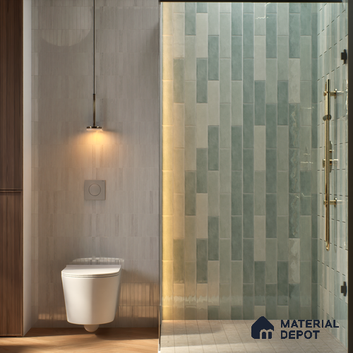 Subway Wall Tile TL 06161 B Eclat Blanc Glossy Brilliance 12 x 3 inch Ceramic Glossy Finish - 10 mm | 48 Random Design | Suitable for Accent / Feature Walls, Bathroom, Kitchen Wall & Backsplashes