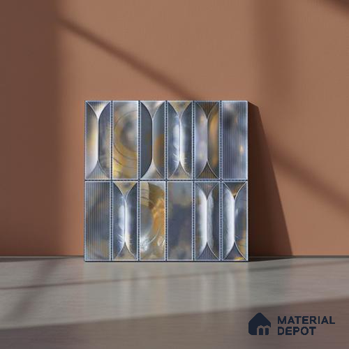 Faux Subway Wall Tile TL 06355 B  Ocean Flow 12 inch x 12 inch Ceramic Matte Finish - 9.5 mm | Suitable for Accent / Feature Walls, Bathroom, Kitchen Wall & Backsplashes | Please Expect a Slight Variation of Pattern
