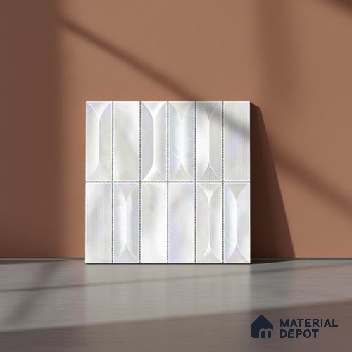 Faux Subway Wall Tile TL 06355 C Rivora 12 inch x 12 inch Ceramic Matte Finish - 9.5 mm | Suitable for Accent / Feature Walls, Bathroom, Kitchen Wall & Backsplashes | Please Expect a Slight Variation of Pattern