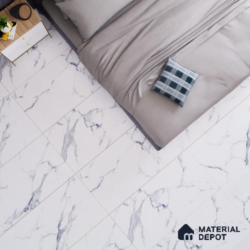 Marble Floor & Wall Tile TL 02201 Summer White 4 ft x 2 ft Glossy Finish Vitrified Tile - 9 mm