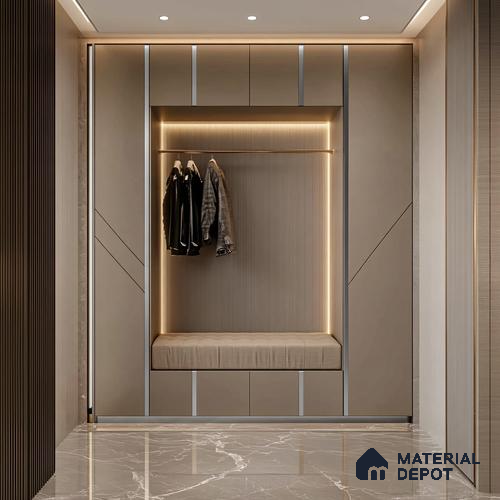 SS 304 T Profile Stainless Steel Matte Finish Edgeline PM 00281 AW | 10 ft (3 mtr) x 50 mm x 0.6 mm | Adhesive Type Installation | Suitable for Floor & Walls