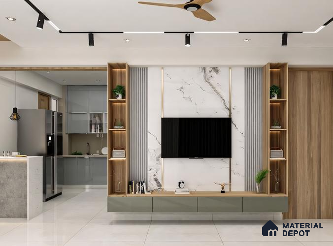 SS 304 T Profile Polished Gold Glossy Finish Edgeline PM 00281 H | 10 ft (3 mtr) x 6 mm x 0.6 mm | Adhesive Type Installation | Suitable for Floor & Walls