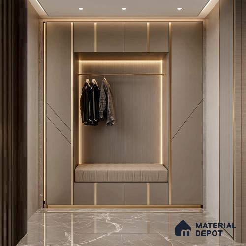 SS 304 T Profile Rose Gold Glossy Finish Edgeline PM 00281 U | 10 ft (3 mtr) x 50 mm x 0.6 mm | Adhesive Type Installation | Suitable for Floor & Walls