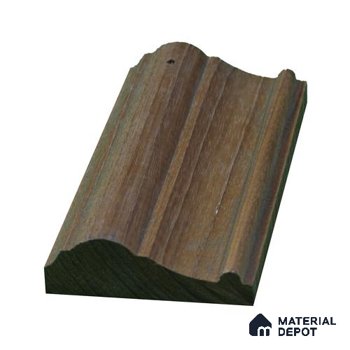 Ready To Install DIY Finished Teak Wood Designer Wainscot French Wall Moulding Design 1 Granulux PM 00295 | 7.5 ft x 65 mm x 18 mm | Nail & Adhesive Installation