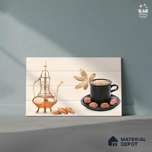 TL 01896 B Buttercream Highlighter 1 18 x 12 inch Glossy Finish Ceramic Wall Tile - 6 mm
