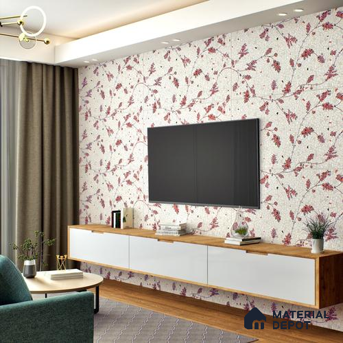 Floral Wall Tile TL 06143 B Crackle Flora Decor 4 ft x 2 ft Vitrified Glue Matte Finish - 9 mm | Suitable For Living Room, Bedroom, Bathroom, Dining
