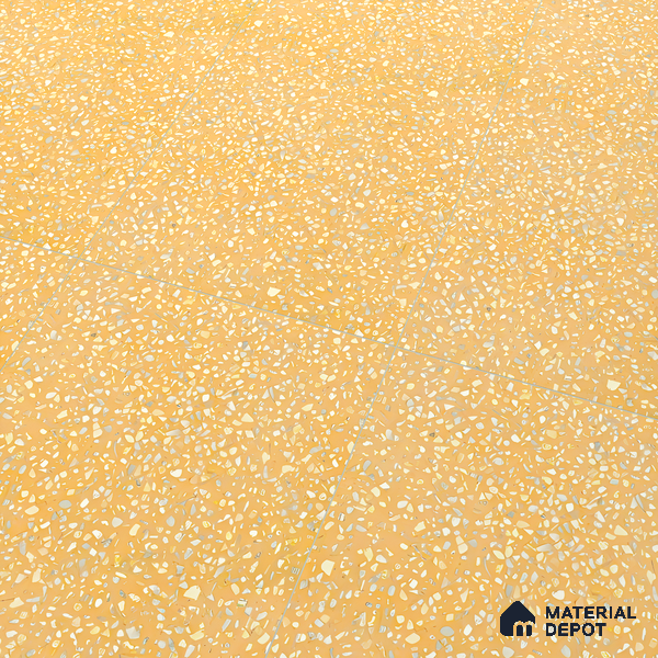 Terrazzo Floor & Wall Tile TL 06086 E Terrazzo Mustard 4 ft x 2 ft Vitrified Matte Finish - 9 mm | 8 Random Design | Suitable For Living Room, Bedroom, Bathroom, Kitchen