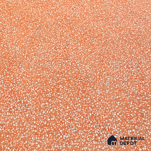 Terrazzo Floor & Wall Tile TL 06086 F Terrazzo Ruby 4 ft x 2 ft Vitrified Matte Finish - 9 mm | 8 Random Design | Suitable For Living Room, Bedroom, Bathroom, Kitchen