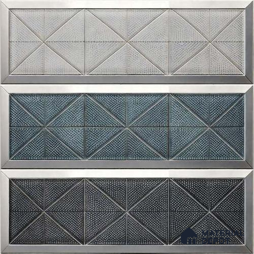 Patterned Wall Tile TL 07863 B Pura Glue Decor-3 1 ft x 1 ft Ceramic Glossy Finish - 9.5 mm | Suitable for Kitchen, Bathroom & Balcony Walls | Please Expect a Slight Variation of Pattern