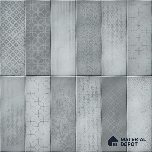 Wall Tile TL 07860 D Path Hue Glue Decor 1 ft x 1 ft Ceramic Glossy Finish - 9.5 mm | Suitable for Kitchen, Bathroom & Balcony Walls | Please Expect a Slight Variation of Pattern