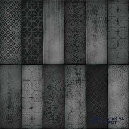 Wall Tile TL 07860 C Path Black Glue Decor 1 ft x 1 ft Ceramic Glossy Finish - 9.5 mm | Suitable for Kitchen, Bathroom & Balcony Walls | Please Expect a Slight Variation of Pattern
