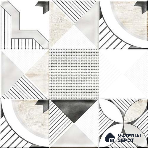 Wall Tile TL 07861 D Haven Glue Decor-13 1 ft x 1 ft Ceramic Glossy Finish - 9.5 mm | Suitable for Kitchen, Bathroom & Balcony Walls | Please Expect a Slight Variation of Pattern