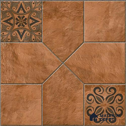 Stone Floor Tile TL 10493 16 inch x 16 inch Vitrified Matte Finish -12 mm | Suitable for Parking, Balcony & Terrace | Pattern Alignment May Vary | 2-3 mm Spacer is Mandatory