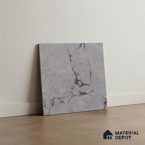Grey Marble Floor Tile TL 07618 D Vasto Grey Floor 1 ft x 1 ft Ceramic Matte Finish - 8 mm