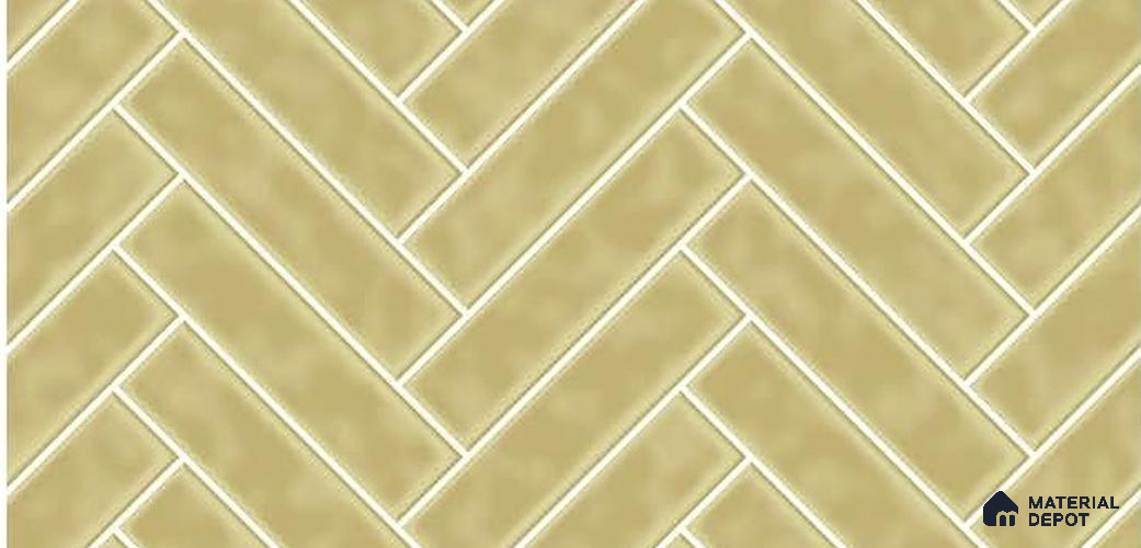 Faux Subway Wall Tile TL 07867 C Bright Citrus 2 ft x 1 ft Ceramic Glossy Finish - 9 mm | Suitable for Kitchen, Bathroom & Balcony Walls | Please Expect a Slight Variation of Pattern