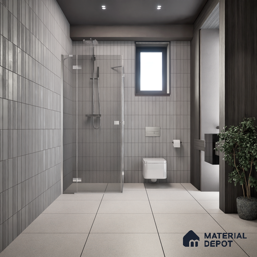 White Stone Wall & Floor Tile TL 07583 C Fine Stone Bianco Full Body 2 ft x 2 ft Vitrified Matte Finish - 9 mm