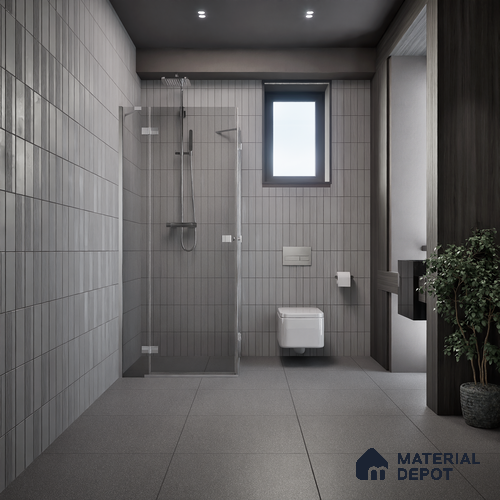 Black Stone Wall & Floor Tile TL 07583 D Fine Stone Antracita Full Body 2 ft x 2 ft Vitrified Matte Finish - 9 mm