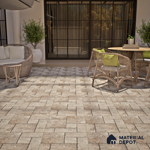 Cream Stone Floor Tile TL 07605 B Madox Natural 2 ft x 2 ft Vitrified Matte Finish - 12 mm