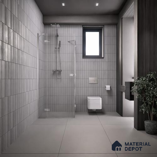 Grey Plain Floor & Wall Tile TL 07428 E  Royal Elemento Grigio 4 ft x 2 ft Vitrified Matte Finish - 9 mm |  Suitable for Living Room, Bedroom, Bathroom