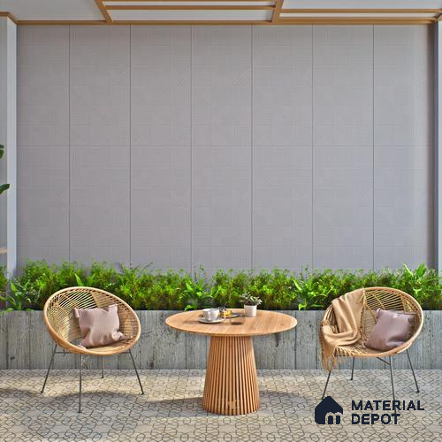 Grey Punch Wall Tile TL 07428 F Prestige Royal Triad Elemento Grigio 4 ft x 2 ft Vitrified Matte Finish - 9 mm | Suitable for Living Room, Bedroom, Bathroom