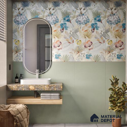 Grey Plain Wall Tile TL 07428  Royal Elemento Kota 4 ft x 2 ft Vitrified Matte Finish - 9 mm |  Suitable for Living Room, Bedroom, Bathroom | Image 06