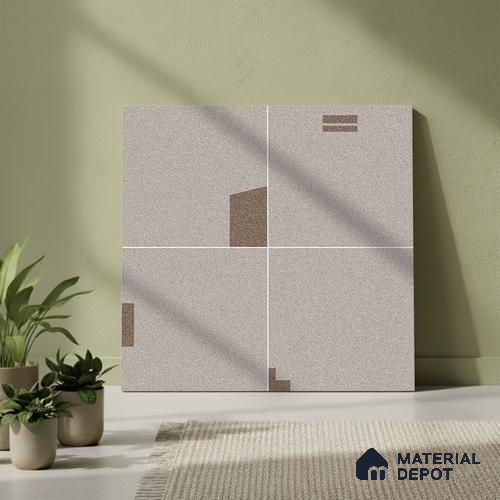 Stone Floor Tile TL 10481 20 inch x 20 inch - Vitrified Matte Finish -12 mm | Suitable for Parking, Balcony & Terrace | Pattern Alignment May Vary | 2-3 mm Spacer is Mandatory